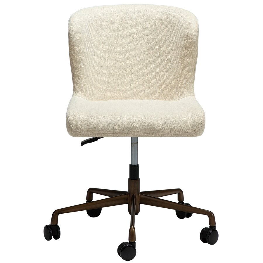 Glam Amandel Bouclé Bureaustoel