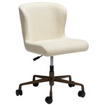 Dan Form Glam Amandel Bouclé Bureaustoel