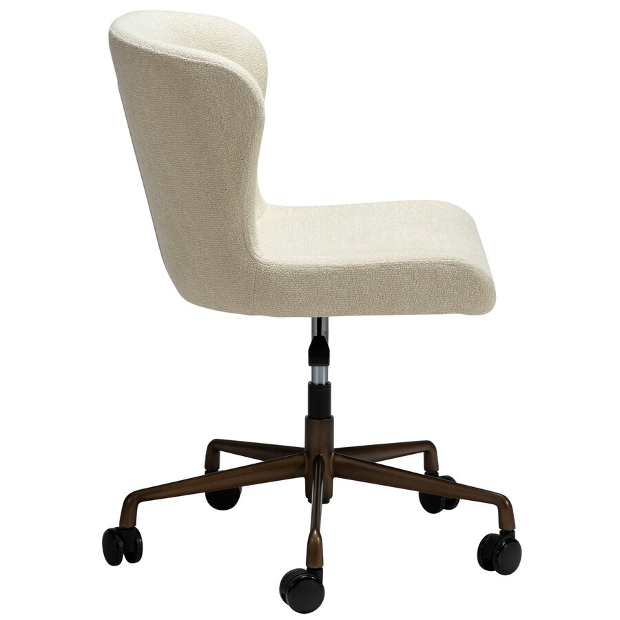 Glam Amandel Bouclé Bureaustoel