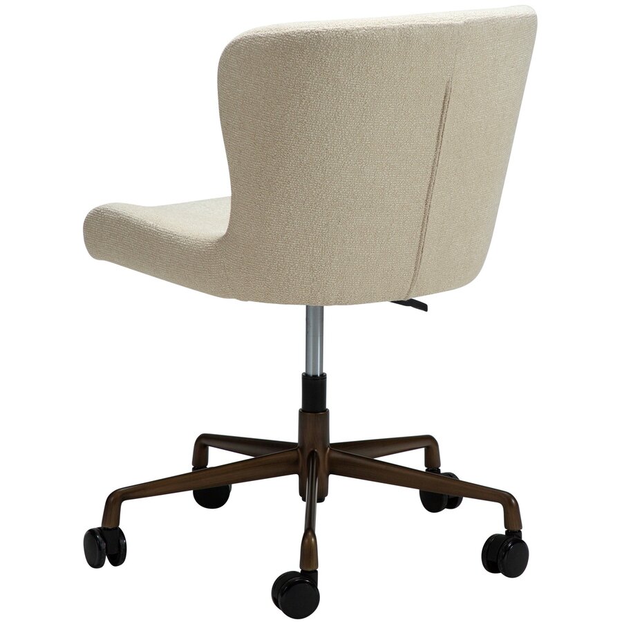 Glam Amandel Bouclé Bureaustoel