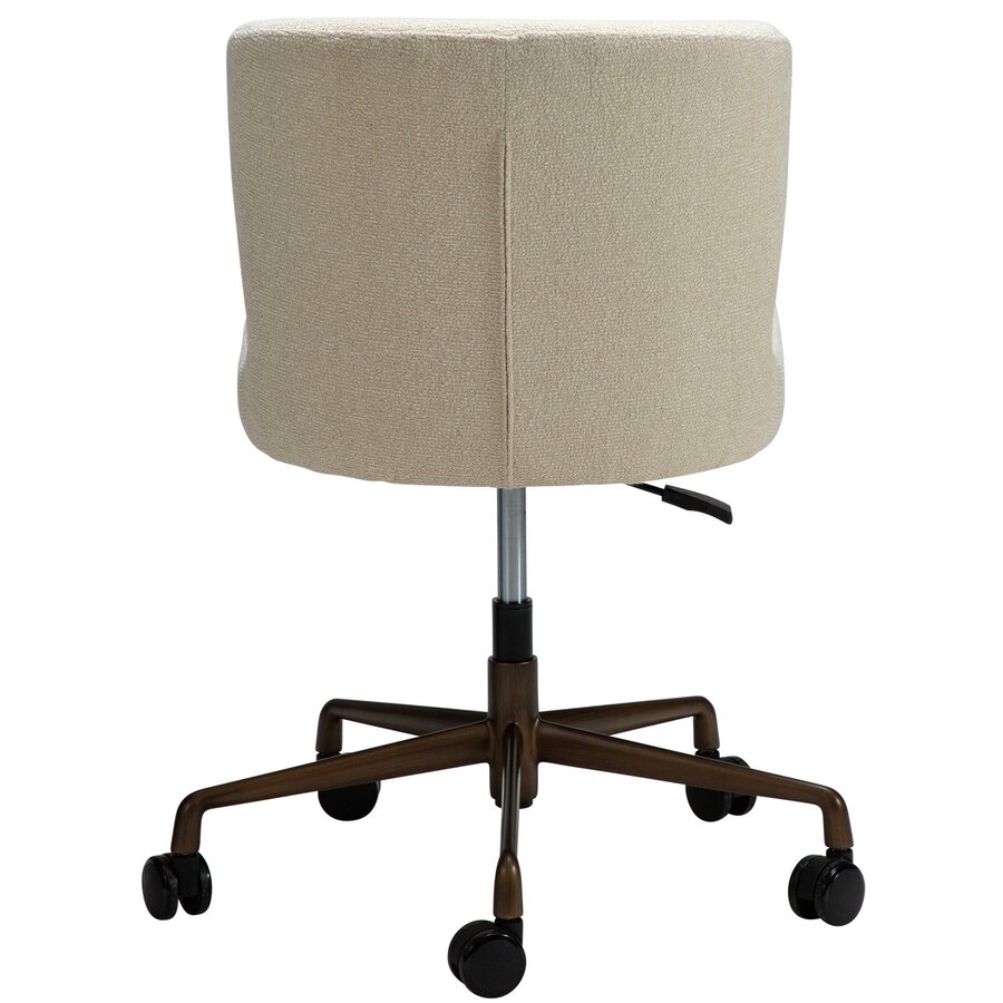 Glam Amandel Bouclé Bureaustoel