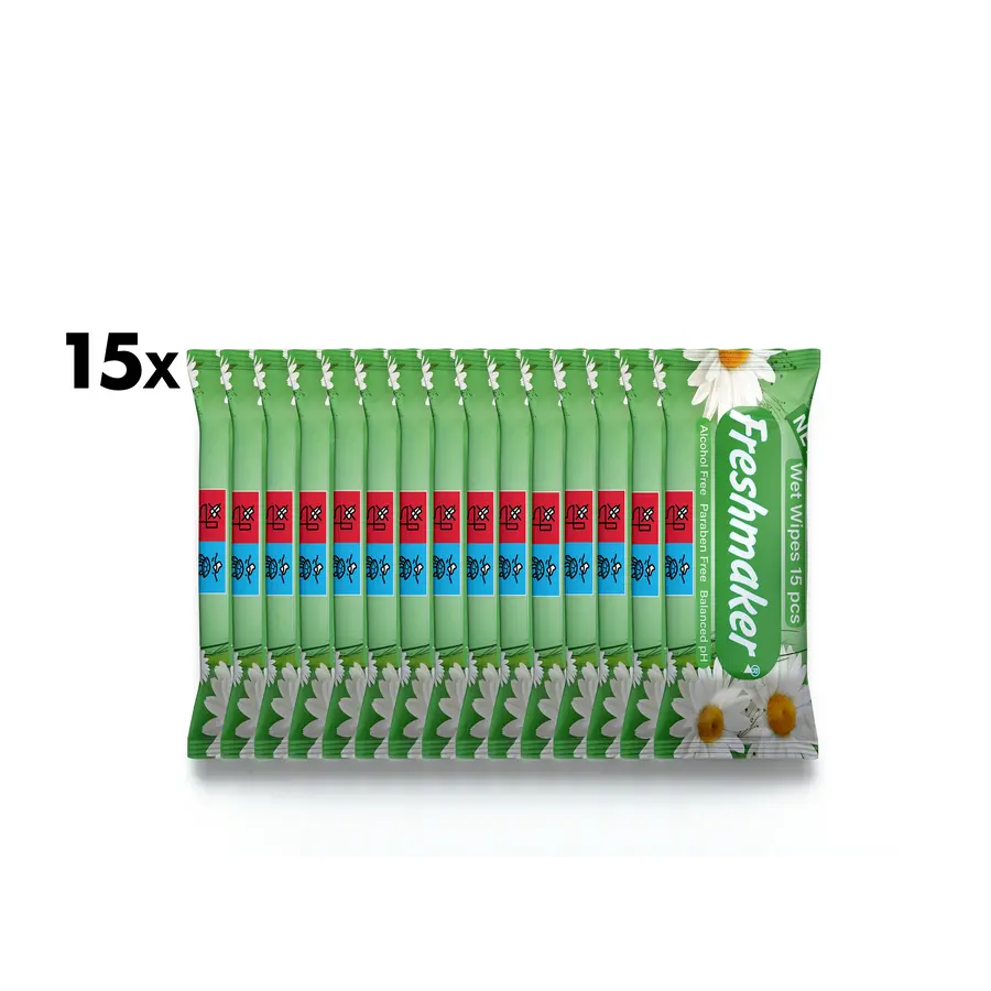 Madeliefje Natte Zakdoekjes Voordeelbundel - 15x15 Stuks | Compact & Verfrissend Madeliefje Natte Zakdoekjes Voordeelbundel - 15x15 Stuks | Compact & Verfrissend