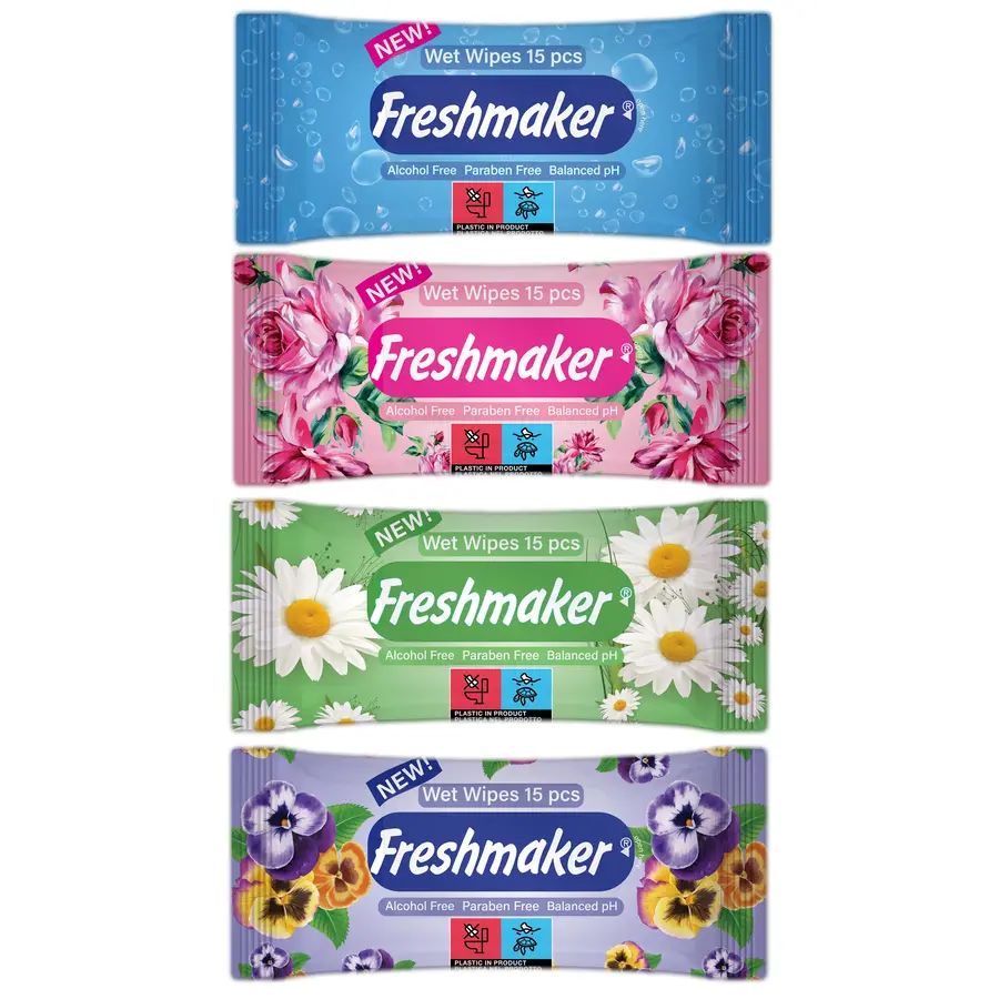 Madeliefje Natte Zakdoekjes Voordeelbundel - 15x15 Stuks | Compact & Verfrissend Madeliefje Natte Zakdoekjes Voordeelbundel - 15x15 Stuks | Compact & Verfrissend