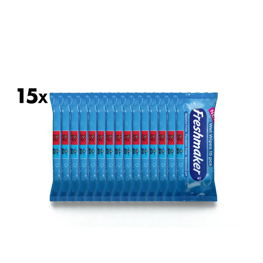 Aqua Natte Zakdoekjes Voordeelbundel - 15x15 Stuks | Compact & Verfrissend Aqua Natte Zakdoekjes Voordeelbundel - 15x15 Stuks | Compact & Verfrissend