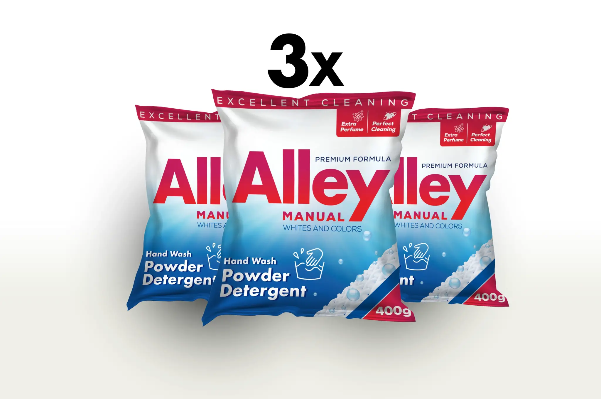 Alley Handwaspoeder - 3 x 400g | Grondige Reiniging en Frisse Geur