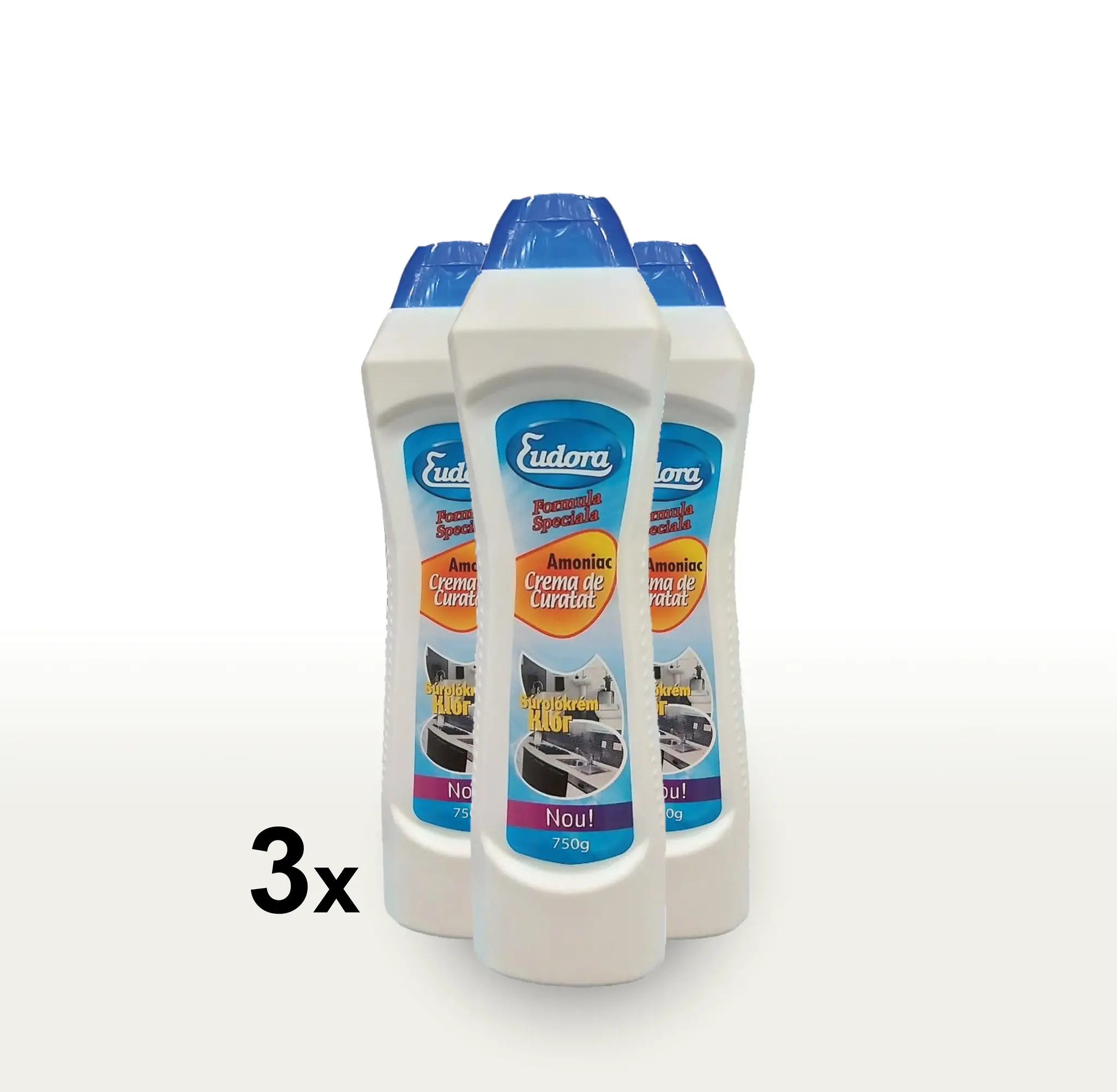 Eudora Schuurmiddel met Ammoniak en Natuurlijke Mineralen - 3 x 700 ml