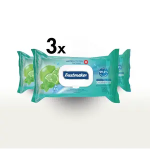 Lime Natte Doekjes Voordeelbundel - 3x120 Stuks | Alcoholvrij, pH-gebalanceerd, Dermatologisch Getest