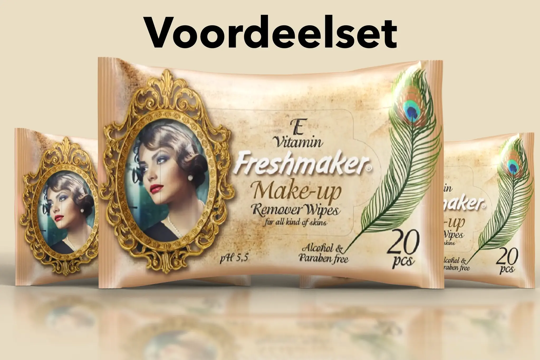 Make-up Remover Doekjes Voordeelbundel - 3x20 Stuks | Alcoholvrij & pH-gebalanceerd