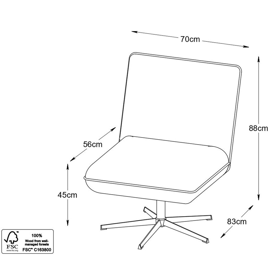 Fraser Loungestoel Choco Chenille