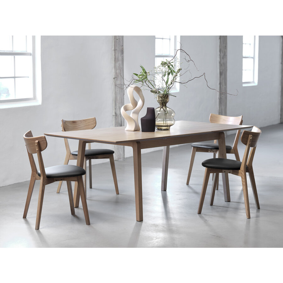 Bari Uitschuifbare Eettafel 140 -200 cm Naturel Eiken Bari Uitschuifbare Eettafel 140 -200 cm Naturel Eiken