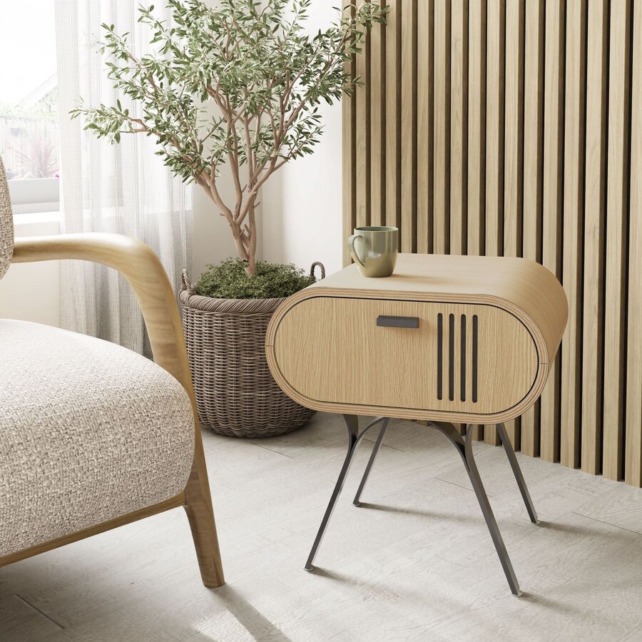 Milano Eiken Bijzettafel Milano Eiken Bijzettafel