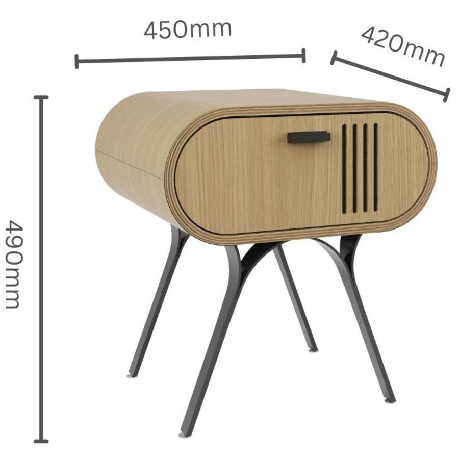 Milano Eiken Bijzettafel Milano Eiken Bijzettafel