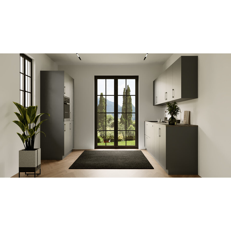 Turin Mint Parallel Keuken Grafiet