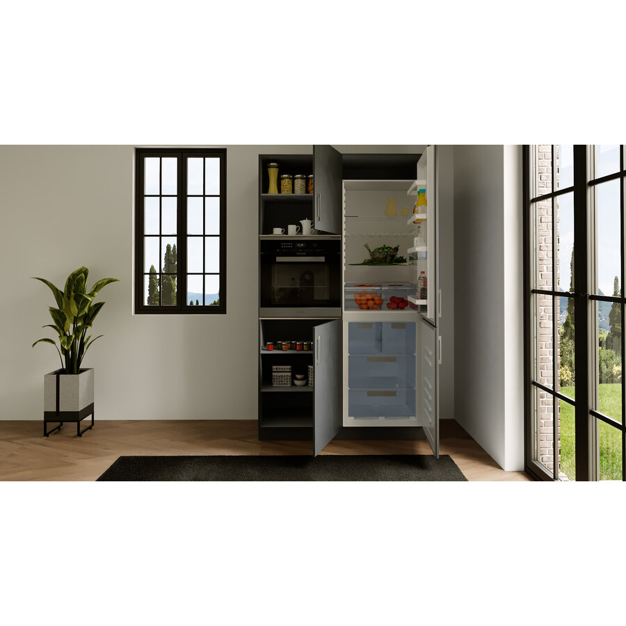 Turin Mint Parallel Keuken Grafiet