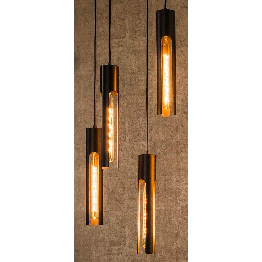 Tube Hanglamp Artic Zwart 5+4L