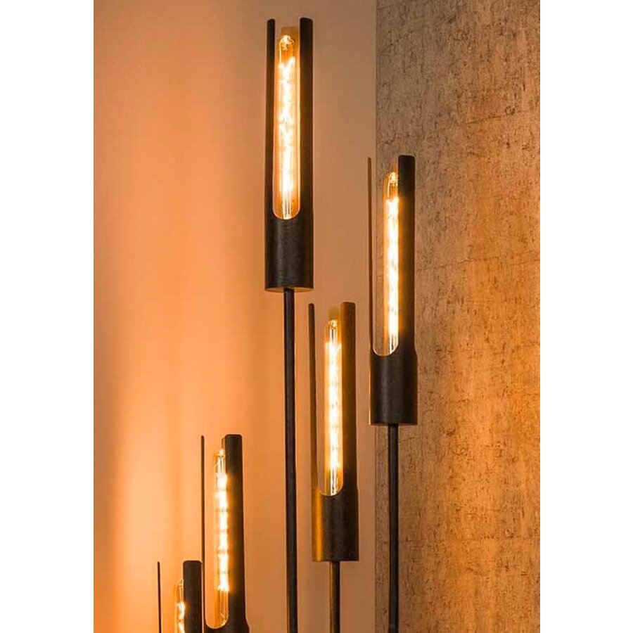 Tube Vloerlamp Artic Zwart 7L Getrapt Tube Vloerlamp Artic Zwart 7L Getrapt