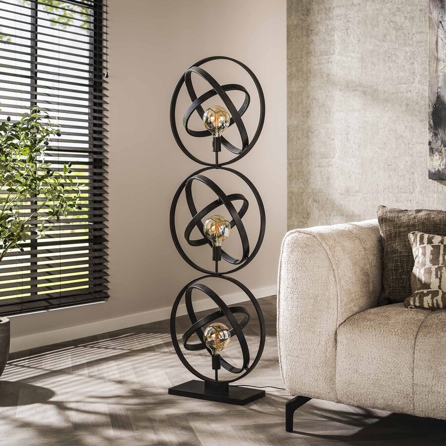 Galaxy Artic Zwart Vloerlamp 3L Galaxy Artic Zwart Vloerlamp 3L