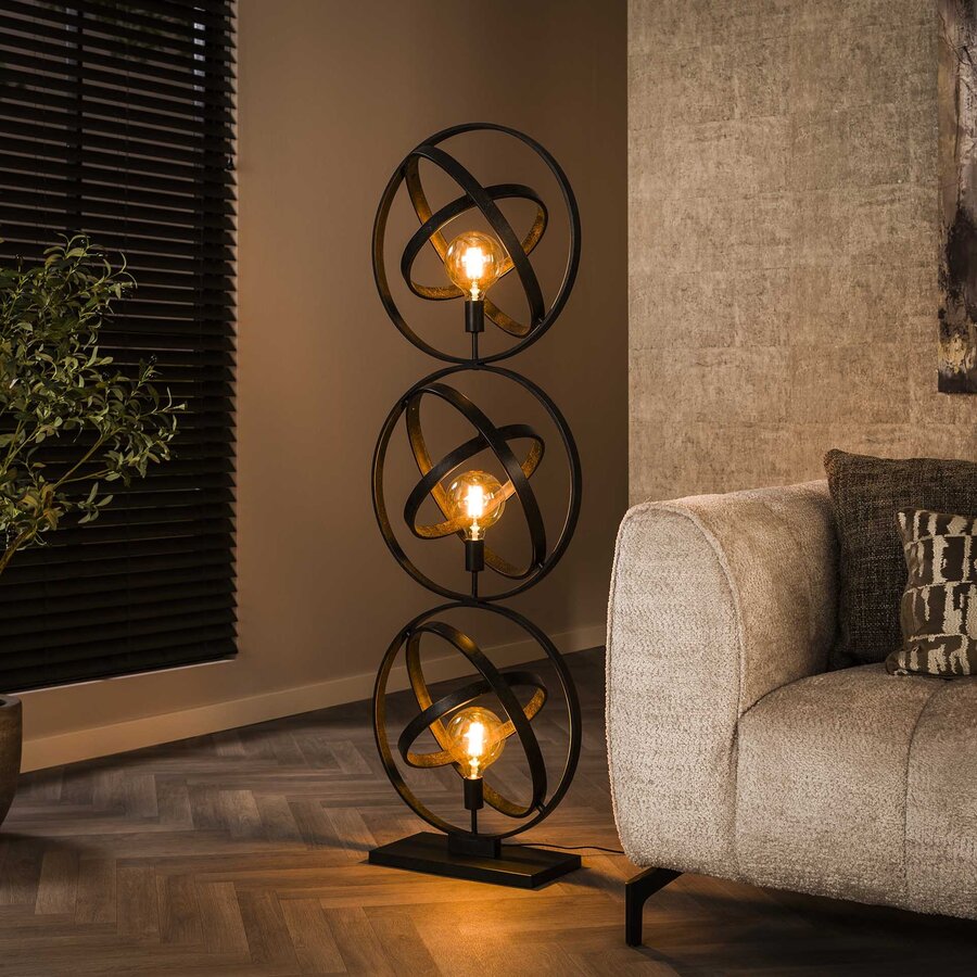 Galaxy Artic Zwart Vloerlamp 3L Galaxy Artic Zwart Vloerlamp 3L