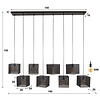 Block Mesh Artic Zwart Hanglamp 8L