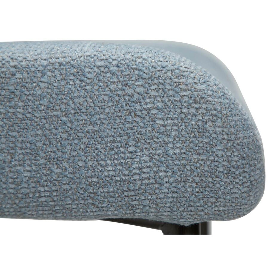 Glam Mistblauw Bouclé Eetkamerstoel Glam Mistblauw Bouclé Eetkamerstoel