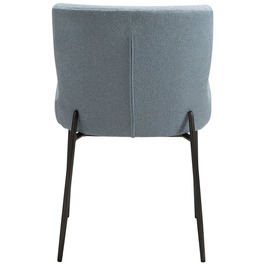 Glam Mistblauw Bouclé Eetkamerstoel Glam Mistblauw Bouclé Eetkamerstoel