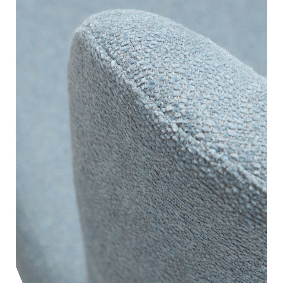 Glam Mistblauw Bouclé Eetkamerstoel Glam Mistblauw Bouclé Eetkamerstoel