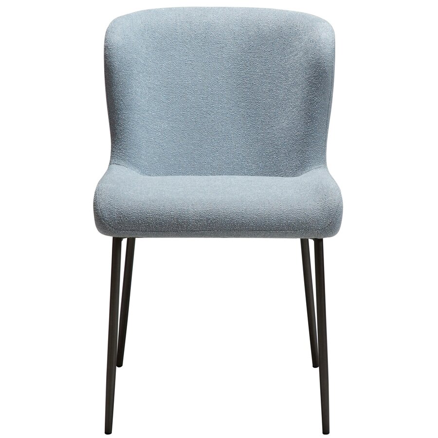 Glam Mistblauw Bouclé Eetkamerstoel Glam Mistblauw Bouclé Eetkamerstoel