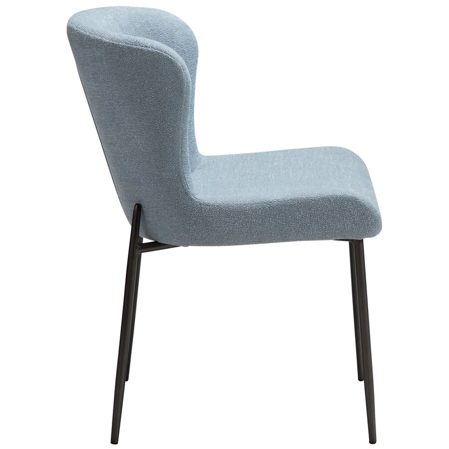 Glam Mistblauw Bouclé Eetkamerstoel Glam Mistblauw Bouclé Eetkamerstoel