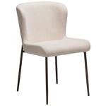 Dan Form Glam Creools Roze Bouclé Eetkamerstoel