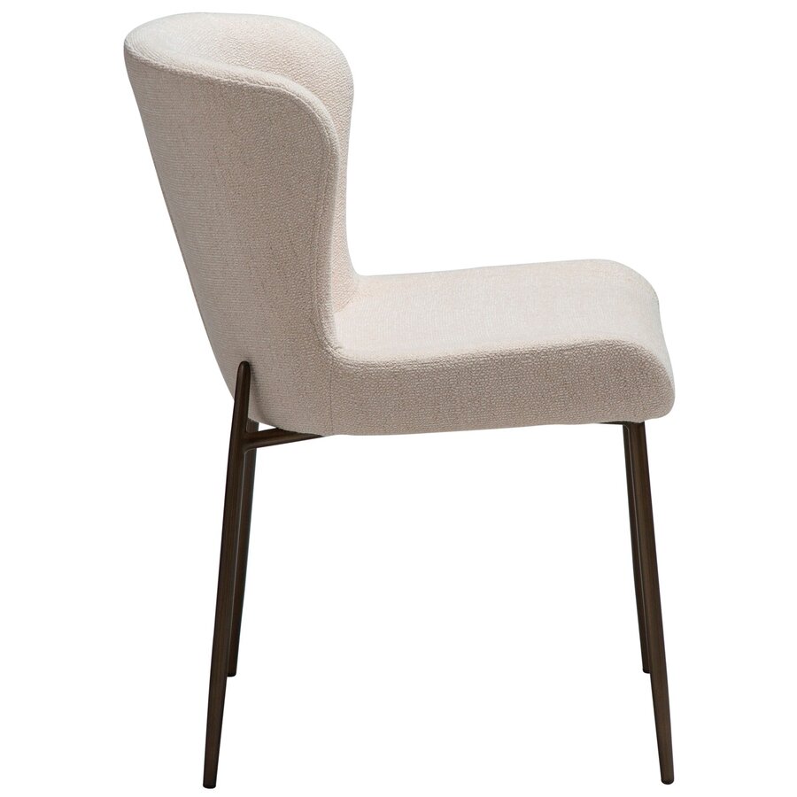 Glam Creools Roze Bouclé Eetkamerstoel