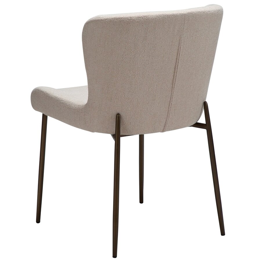 Glam Creools Roze Bouclé Eetkamerstoel