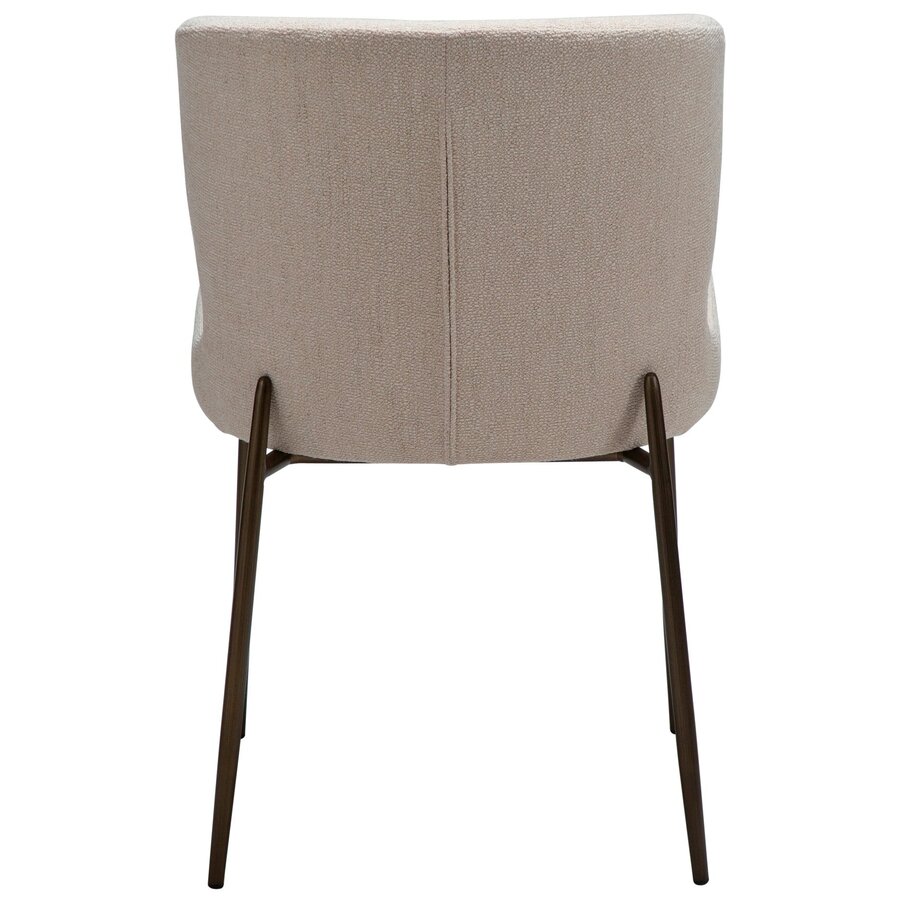 Glam Creools Roze Bouclé Eetkamerstoel