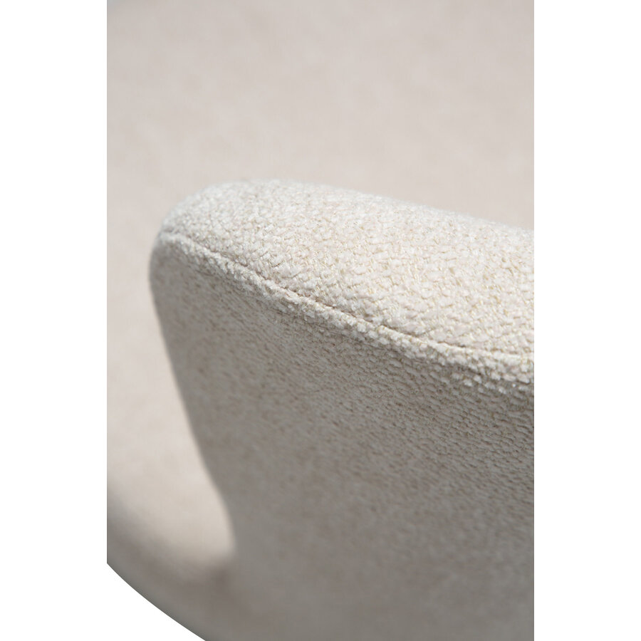 Glam Creools Roze Bouclé Eetkamerstoel