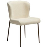 Dan Form Glam Amandel Bouclé Eetkamerstoel Dan Form Glam Amandel Bouclé Eetkamerstoel