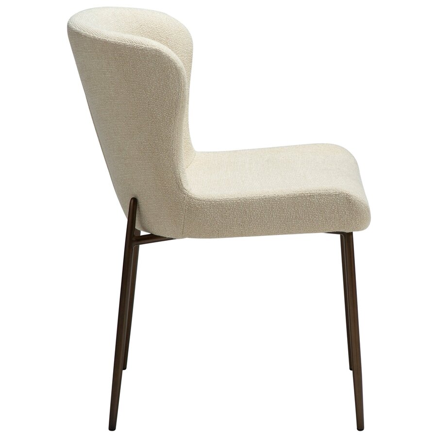 Glam Amandel Bouclé Eetkamerstoel Glam Amandel Bouclé Eetkamerstoel