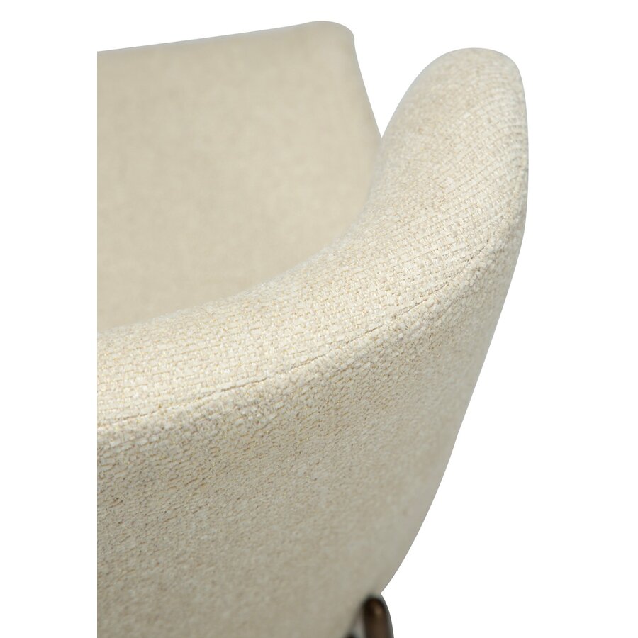 Glam Amandel Bouclé Eetkamerstoel Glam Amandel Bouclé Eetkamerstoel