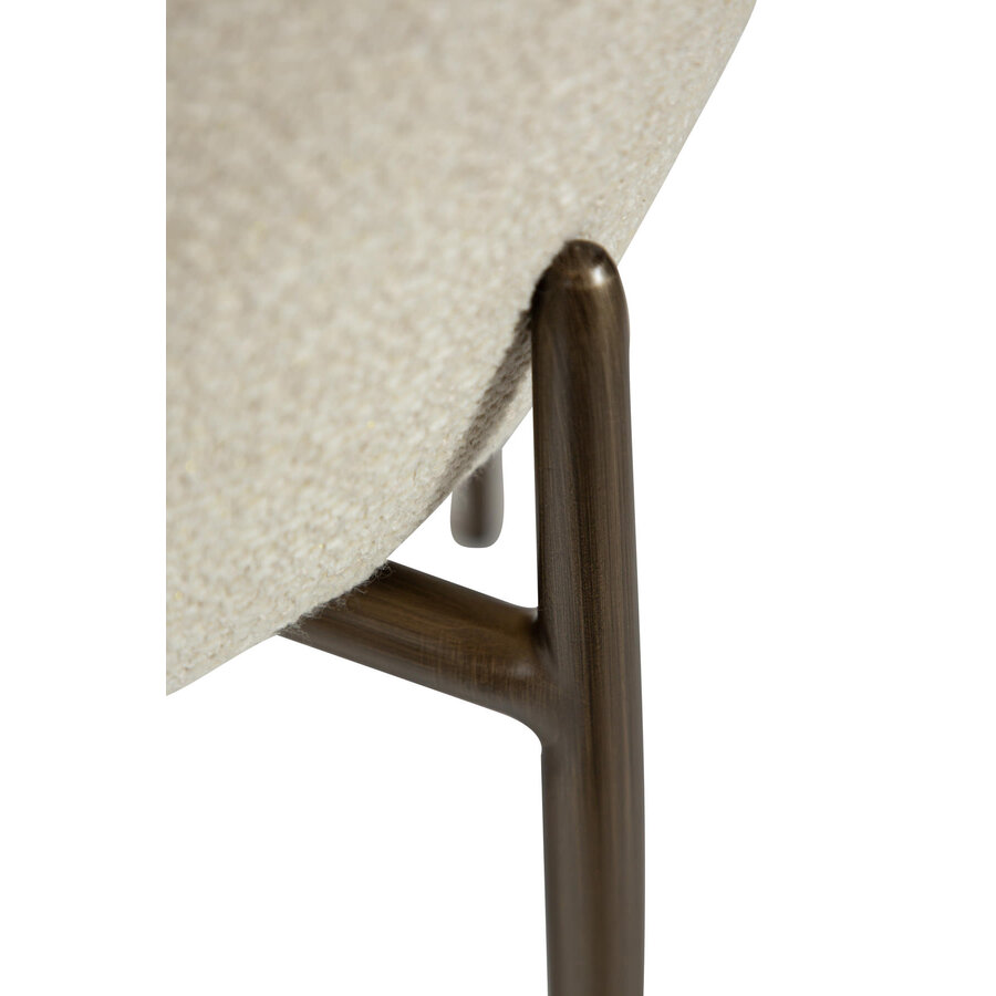 Glam Amandel Bouclé Eetkamerstoel Glam Amandel Bouclé Eetkamerstoel