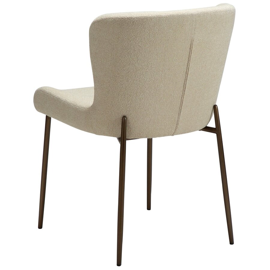 Glam Amandel Bouclé Eetkamerstoel Glam Amandel Bouclé Eetkamerstoel