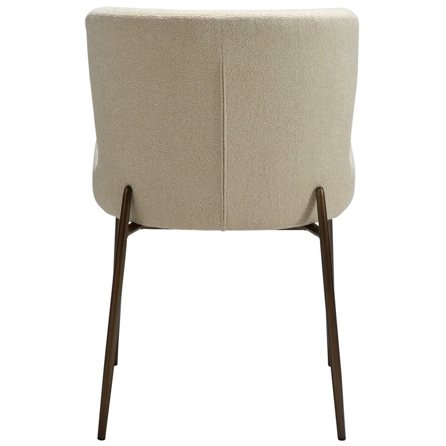 Glam Amandel Bouclé Eetkamerstoel Glam Amandel Bouclé Eetkamerstoel