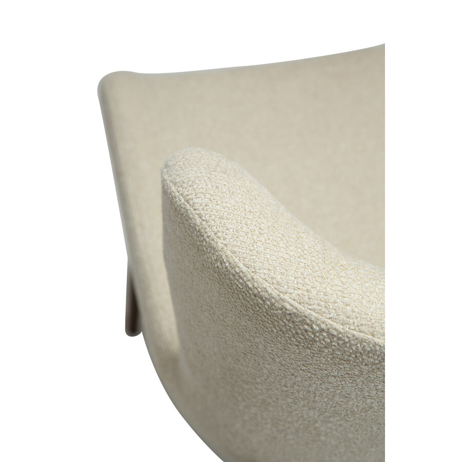 Glam Amandel Bouclé Eetkamerstoel Glam Amandel Bouclé Eetkamerstoel