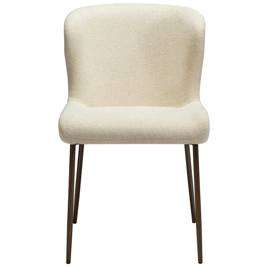 Glam Amandel Bouclé Eetkamerstoel Glam Amandel Bouclé Eetkamerstoel