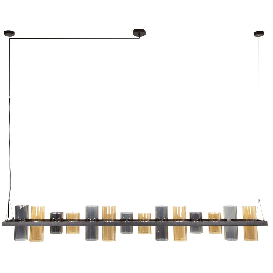 Gloed Glass 14L Hanglamp Amber/Chroom Gloed Glass 14L Hanglamp Amber/Chroom