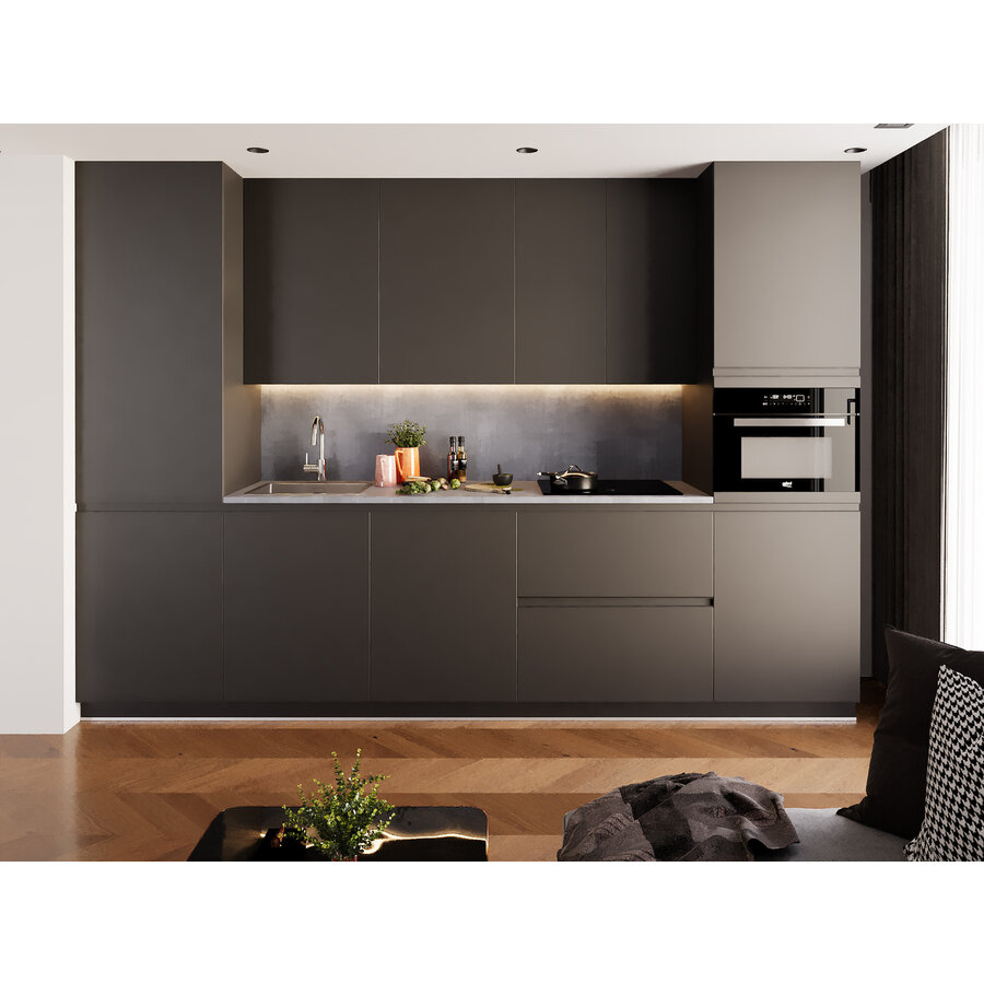 Turin Akkermunt Rechte Keuken Zwart Turin Akkermunt Rechte Keuken Zwart