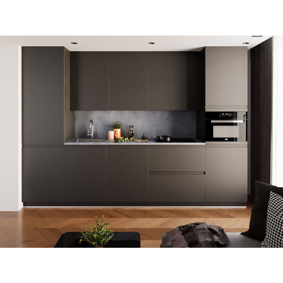 Turin Akkermunt Rechte Keuken Zwart Turin Akkermunt Rechte Keuken Zwart