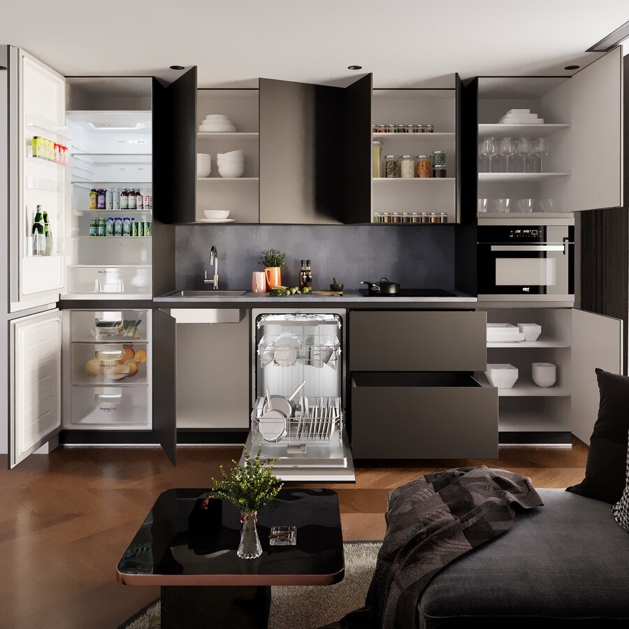 Turin Akkermunt Rechte Keuken Zwart Turin Akkermunt Rechte Keuken Zwart