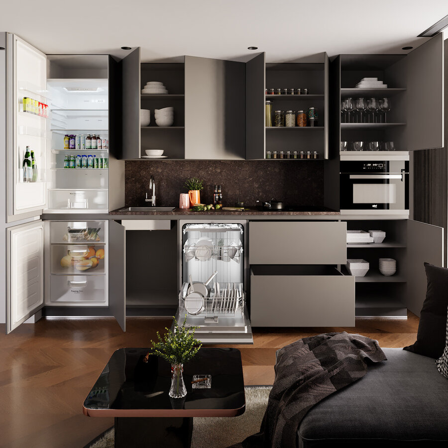 Turin Akkermunt Rechte Keuken Grafiet Turin Akkermunt Rechte Keuken Grafiet