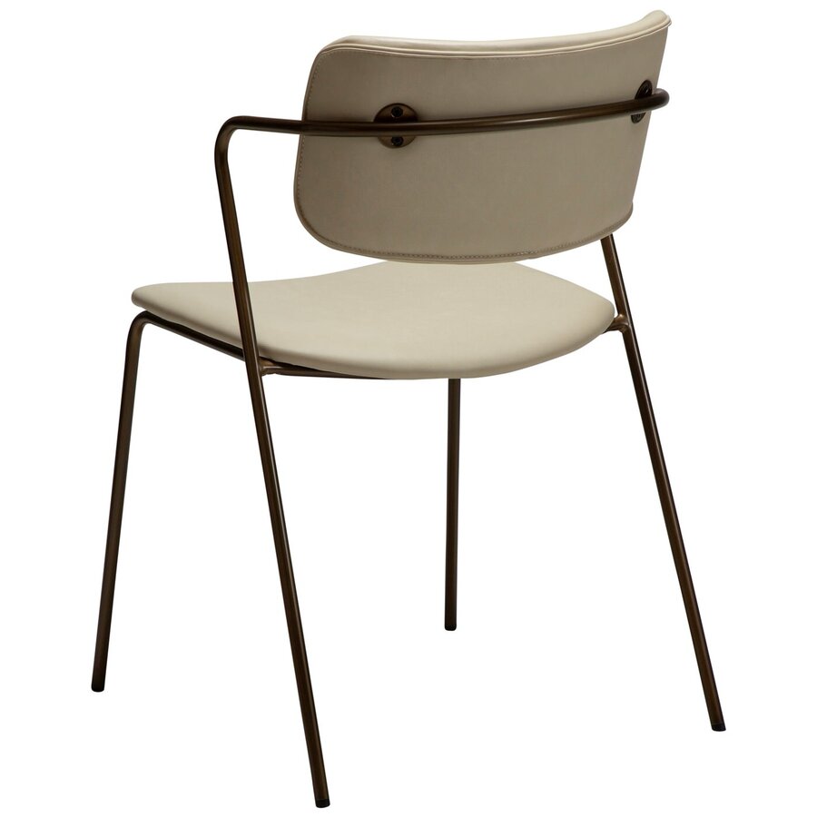 Zed Eetkamerstoel Amandel Kunstleer