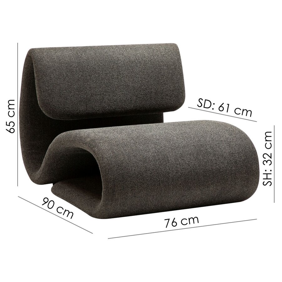 Dubna Loungestoel Amandel Bouclé Dubna Loungestoel Amandel Bouclé