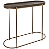 Zillon Sidetable Bruin Leder / Goud