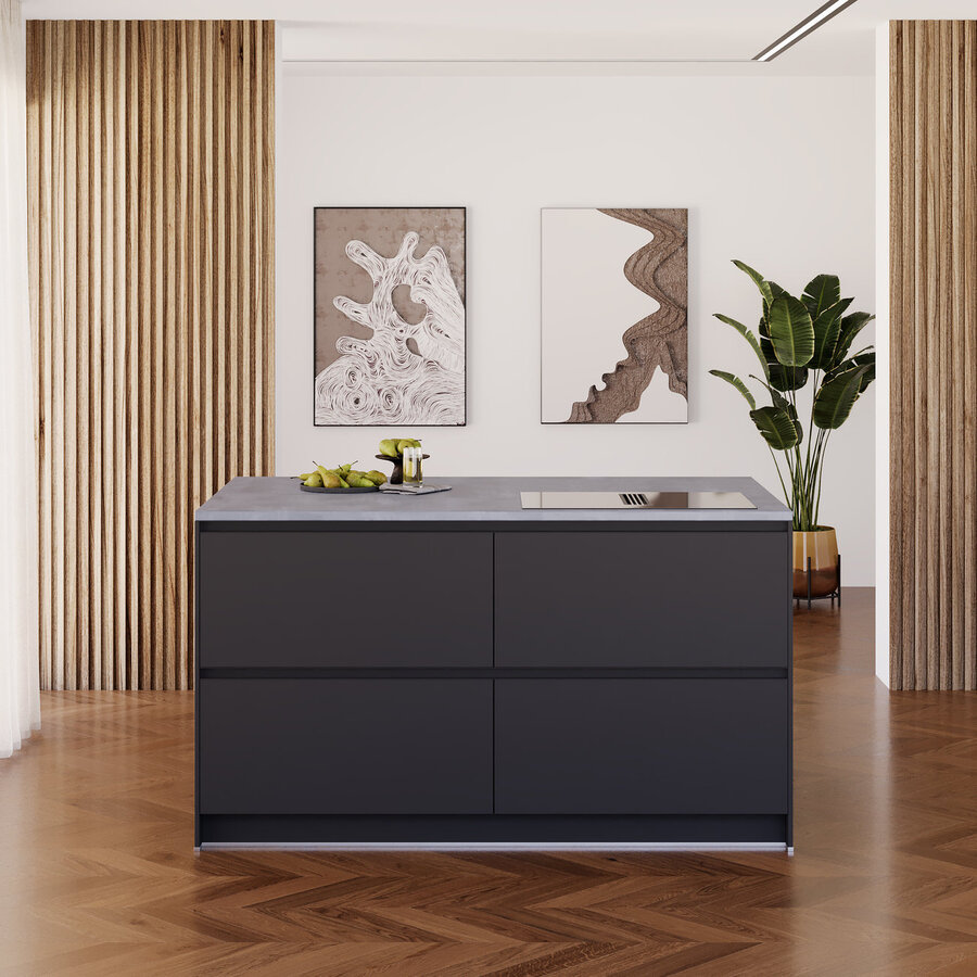 Turin Citrus Eiland Keuken Zwart Turin Citrus Eiland Keuken Zwart